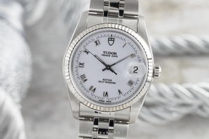 Tudor Prince Date steel / white gold automatic Kal. ETA 2824-2 Ref. 74034