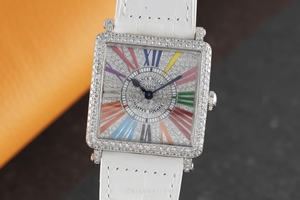 Franck Muller Master Square 18 ct white gold quartz Kal. Ronda 751 Ref. 6002MQZD CD