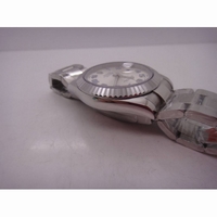 Rolex Oyster Fluted Blue Numeral White SS/SS