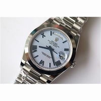 Rolex Day-Date Pres Smooth Roman Markers Quadrant Blue Dial Bracelet BP Swiss