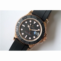 Rolex 2015 YachtMaster RG Ceramic Bezel Black Rubber ARF A3135