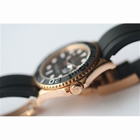 Rolex 2015 YachtMaster RG Ceramic Bezel Black Rubber ARF A3135