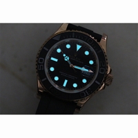 Rolex 2015 YachtMaster RG Ceramic Bezel Black Rubber ARF A3135
