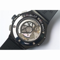 Hublot Caviar 41mm Full Ceramic Black CF Dial Rubber HUB4100