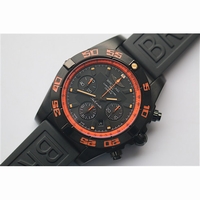 Breitling Chronomat Raven PVD Orange Inner Bezel Black Dial Rubber A7750