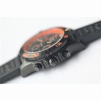 Breitling Chronomat Raven PVD Orange Inner Bezel Black Dial Rubber A7750