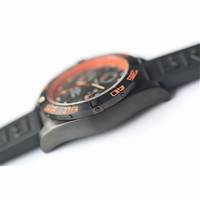 Breitling Chronomat Raven PVD Orange Inner Bezel Black Dial Rubber A7750