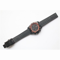 Breitling Chronomat Raven PVD Orange Inner Bezel Black Dial Rubber A7750