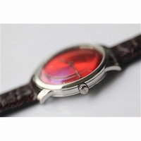 Glashutte Senator Sixties Red Dial Leather YL MIYOTA 9015