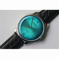 Glashutte Senator Sixties Blue Dial Leather YL MIYOTA 9015