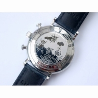Portofino Chrono SS Blue Dial Blue Leather Strap A7750 ZF