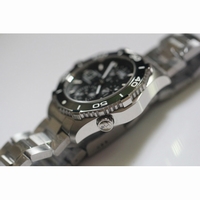 Aquaracer 500M Calibre 16 SS Chrono Black with Ceramic bezel