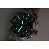 Aquaracer 500M Calibre 16 SS Chrono Black with Ceramic bezel