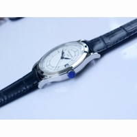 Calatrava 5296G RG & SS  Blue Hand White Dial Leather Strap 324SC ZF