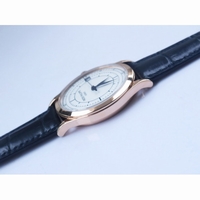 Calatrava 5296G RG & SS  Blue Hand White Dial Leather Strap 324SC ZF