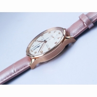 IWC Portuguese IW3714 RG Diamond White Dial Pink Leather Strap A79350 Slim Movement ZF