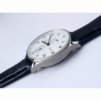 IWC IW371602 Portugieser Chronograph ��150 Years�� White Dial Leather Strap A7750 Slim Movement ZF