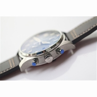 IWC Pilot Chrono SS 387808 Black Dial Brown Leather ZF A7750