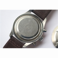 IWC Pilot Chrono SS 387808 Black Dial Brown Leather ZF A7750