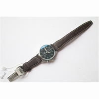 IWC Pilot Chrono SS 387808 Black Dial Brown Leather ZF A7750