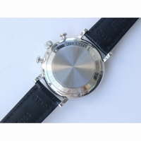 Portofino Chrono Black Dial Black Leather Strap A7750 ZF