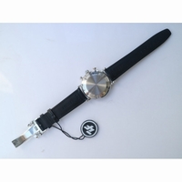 Portofino Chrono Black Dial Black Leather Strap A7750 ZF