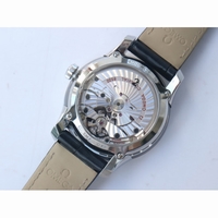 De Ville Hour Vision 41mm Black/Silver Dial Black Croco Leather Strap & Bracelet A8500 Super Clone VSF