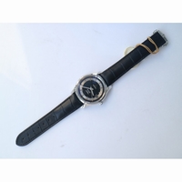 De Ville Hour Vision 41mm Black/Silver Dial Black Croco Leather Strap & Bracelet A8500 Super Clone VSF