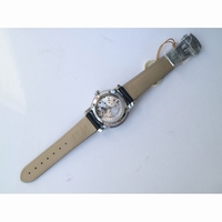 De Ville Hour Vision 41mm Black/Silver Dial Black Croco Leather Strap & Bracelet A8500 Super Clone VSF