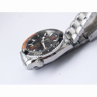 Planet Ocean 43.5mm Black/Orange Bezel Black Dial Bracelet & Nylon Strap A8900 VSF Super Clone V2
