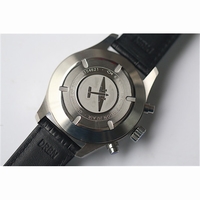 IWC Pilot Chrono SS IW3878 Silver Dial Black Leather A7750