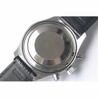 IWC Pilot Chrono SS IW3878 Silver Dial Black Leather A7750