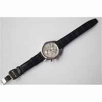 IWC Pilot Chrono SS IW3878 Silver Dial Black Leather A7750