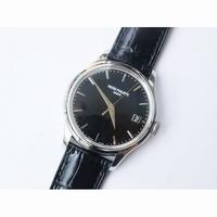 Calatrava 5227 Black & White Dial Leather Strap 324CS ZF
