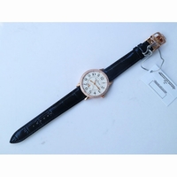 Rendez-Vous Night & Day RG Black Markers Diamonds Bezel White Dial Leather Strap A898