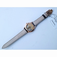Rendez-Vous Night & Day RG Black Markers Diamonds Bezel White Dial Leather Strap A898