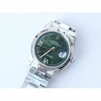 Rolex DateJust 36mm 126200 Domed Bezel Roman Markers Grey & Green Bracelet A2836 & A2813 BP