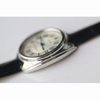 Cle de Cartier White Textured Dial Blue Marker Leather V6F MIYOTA9015