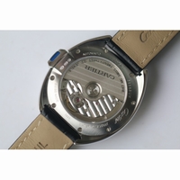 Cle de Cartier White Textured Dial Blue Marker Leather V6F MIYOTA9015