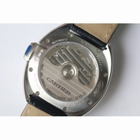 Cle de Cartier White Textured Dial Blue Marker Leather V6F MIYOTA9015