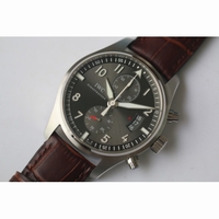 Pilot Spitfire Chrono IW387802 Grey Dial Brown Leather V6F A7750