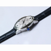 De Ville Prestige Real Power Reserve Blue Markers Gray Dial Leather Strap MIYOTA 9015 ZF