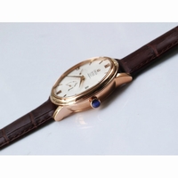 De Ville Prestige Real Power Reserve RG Blue Markers Gray Dial Leather Strap MIYOTA 9015 ZF