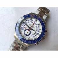 YachtMaster II 116680 Blue Ceramic Bezel White Dial Bracelet JF A7750
