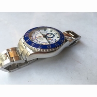 YachtMaster II 116680 Blue Ceramic Bezel White Dial Bracelet JF A7750