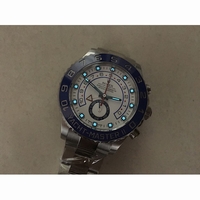 YachtMaster II 116680 Blue Ceramic Bezel White Dial Bracelet JF A7750