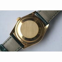 DayDate Full YG Wrapped 36mm Green Dial Green Croco Leather BP Eta2836