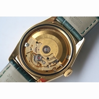 DayDate Full YG Wrapped 36mm Green Dial Green Croco Leather BP Eta2836