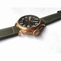 Pilot Type 20 Chronograph Real Bronze Black Dial Green Nubuck Strap XF A7750