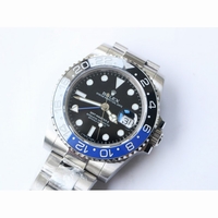 GMT Master II 126710BLNR Blue/Black Ceramic Bezel Black Dial Oyster & Jubilee Bracelet BP A2813 Correct Hand Stack